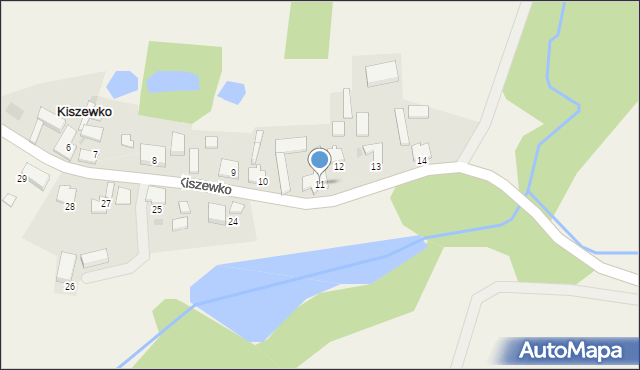 Kiszewko, Kiszewko, 11, mapa Kiszewko