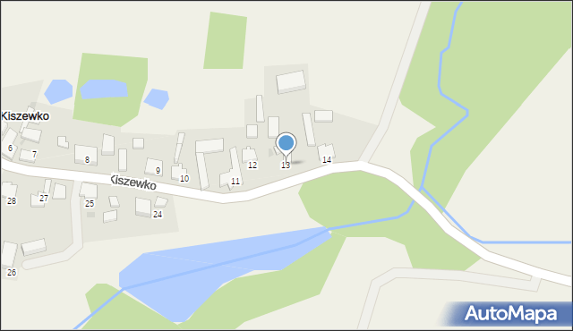 Kiszewko, Kiszewko, 13, mapa Kiszewko