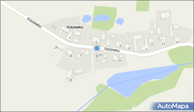 Kiszewko, Kiszewko, 25, mapa Kiszewko