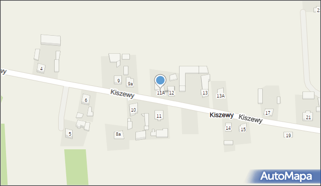 Kiszewy, Kiszewy, 11A, mapa Kiszewy