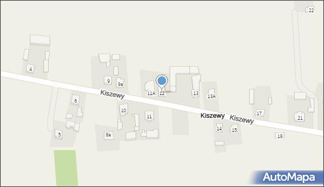 Kiszewy, Kiszewy, 12, mapa Kiszewy