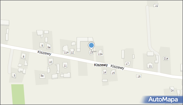 Kiszewy, Kiszewy, 13, mapa Kiszewy