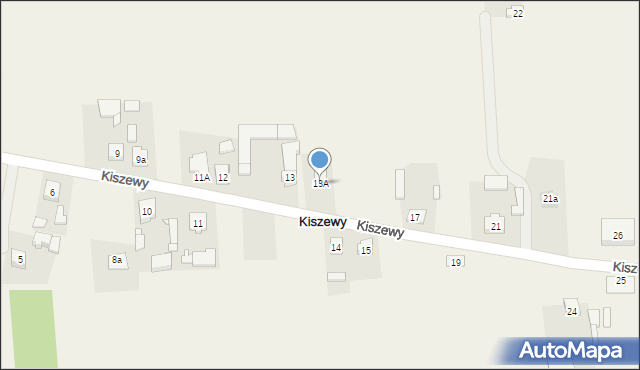 Kiszewy, Kiszewy, 13A, mapa Kiszewy