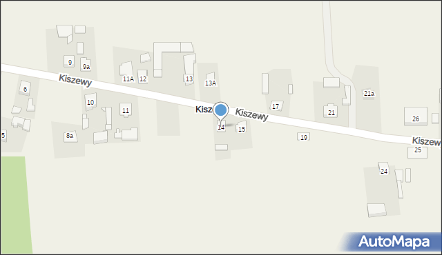 Kiszewy, Kiszewy, 14, mapa Kiszewy