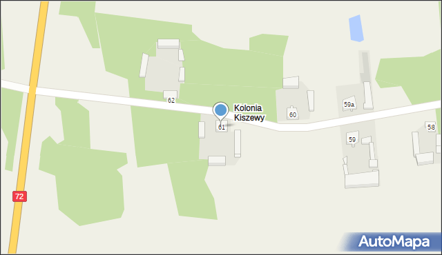 Kiszewy, Kiszewy, 61, mapa Kiszewy