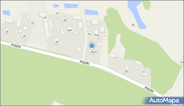 Kiszki, Kiszki, 51a, mapa Kiszki