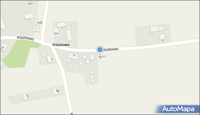 Kiszkowo, Kiszkowo, 7a, mapa Kiszkowo