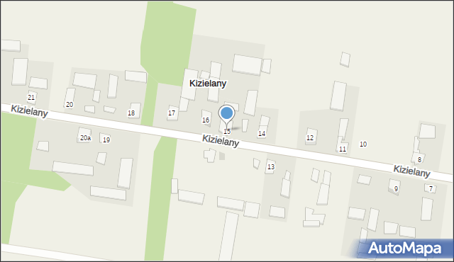 Kizielany, Kizielany, 15, mapa Kizielany