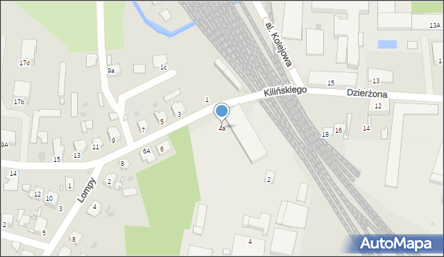 Kluczbork, Kilińskiego Jana, płk., 4a, mapa Kluczbork