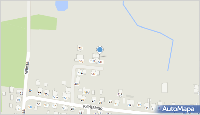 Kluczbork, Kilińskiego Jana, płk., 51F, mapa Kluczbork