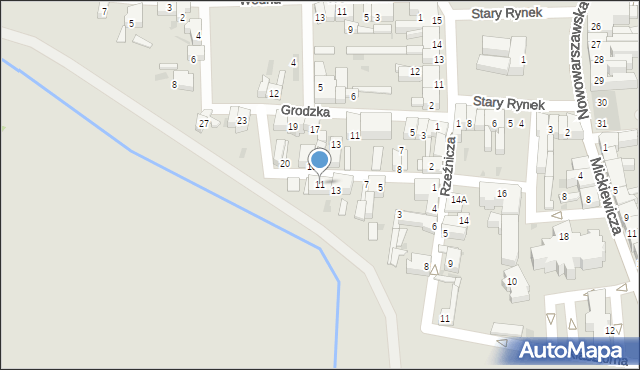 Koło, Kilińskiego Jana, płk., 11, mapa Koło