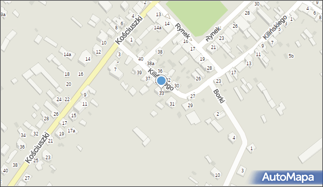 Koniecpol, Kilińskiego Jana, płk., 33, mapa Koniecpol