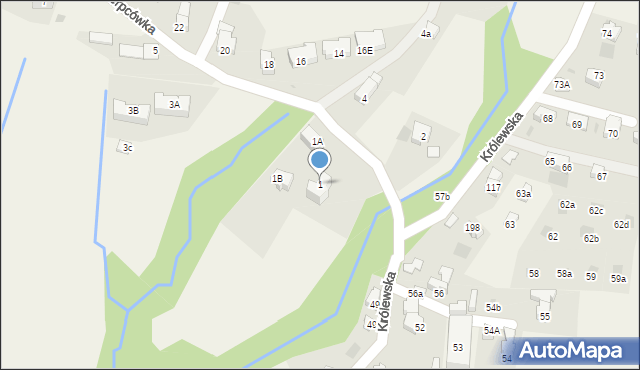 Kościelisko, Kierpcówka, 1, mapa Kościelisko