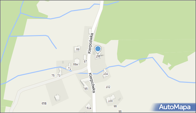 Kościelisko, Kierpcówka, 106, mapa Kościelisko