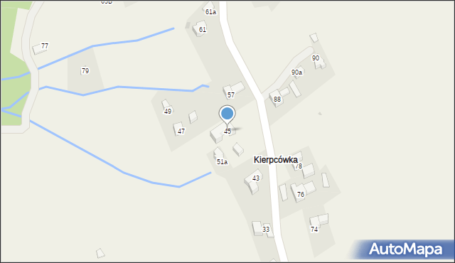 Kościelisko, Kierpcówka, 45, mapa Kościelisko