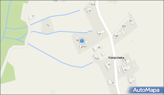 Kościelisko, Kierpcówka, 47, mapa Kościelisko