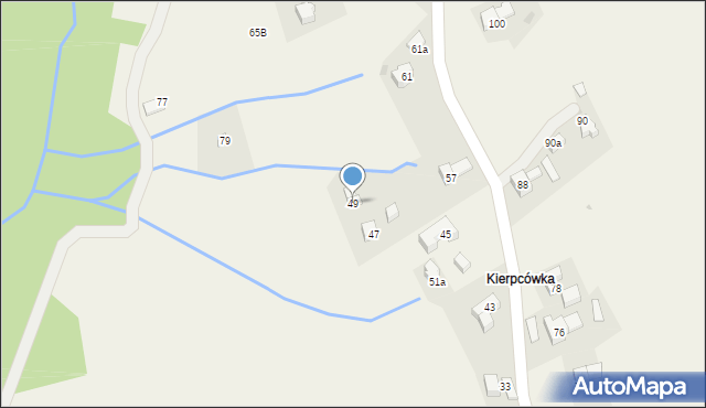 Kościelisko, Kierpcówka, 49, mapa Kościelisko