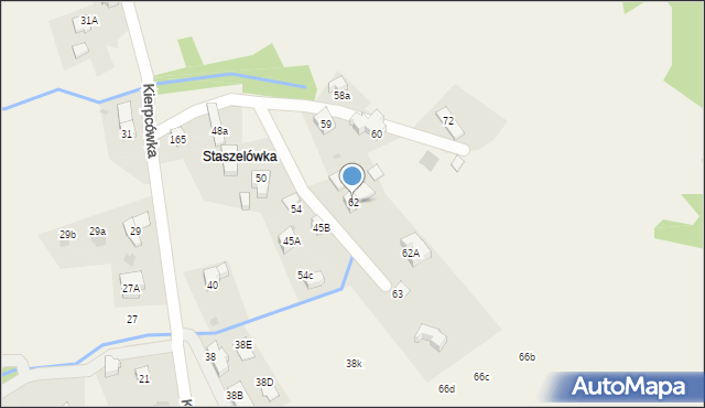 Kościelisko, Kierpcówka, 62, mapa Kościelisko