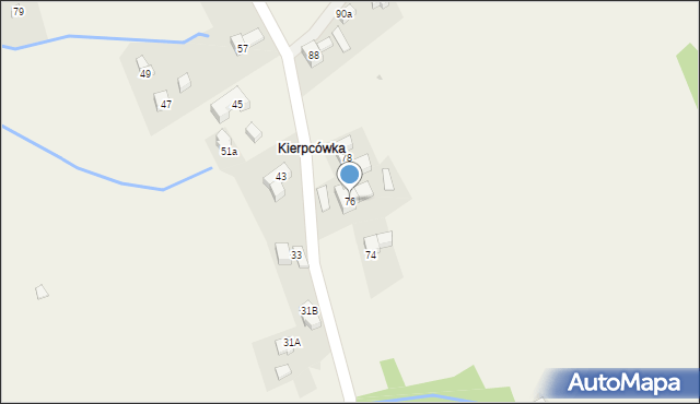 Kościelisko, Kierpcówka, 76, mapa Kościelisko