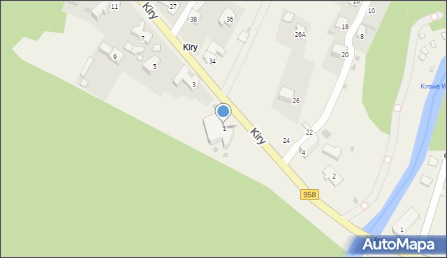 Kościelisko, Kiry, 1, mapa Kościelisko