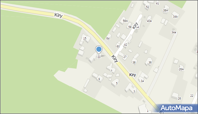 Kościelisko, Kiry, 11, mapa Kościelisko