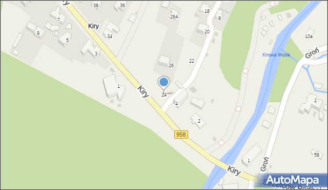 Kościelisko, Kiry, 24, mapa Kościelisko