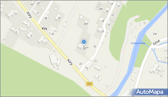 Kościelisko, Kiry, 26, mapa Kościelisko