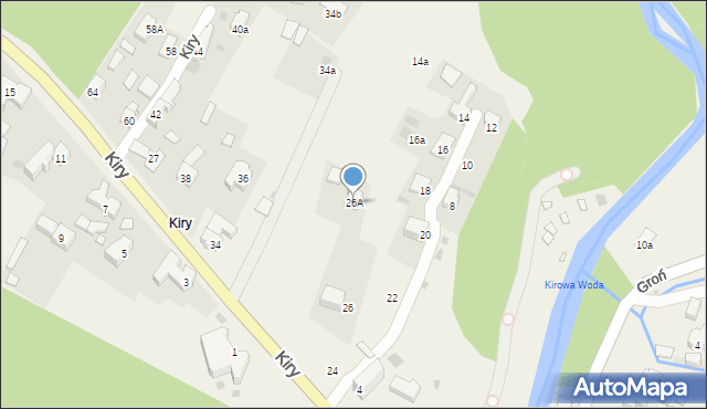 Kościelisko, Kiry, 26A, mapa Kościelisko