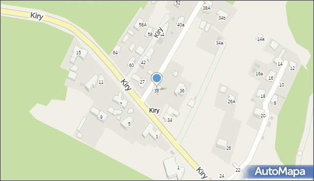 Kościelisko, Kiry, 38, mapa Kościelisko