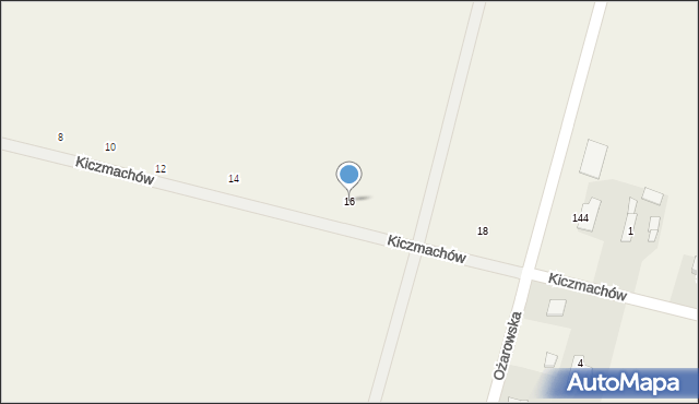 Kowale, Kiczmachów, 16, mapa Kowale