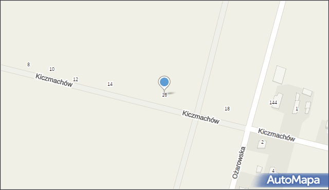 Kowale, Kiczmachów, 16, mapa Kowale