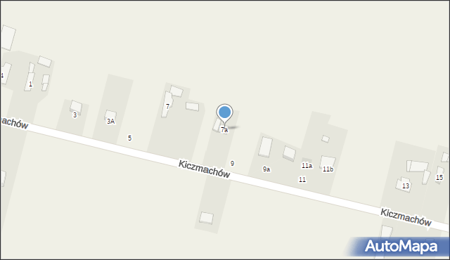 Kowale, Kiczmachów, 7a, mapa Kowale