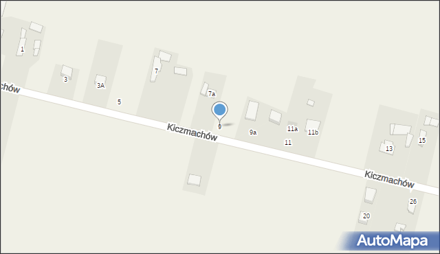 Kowale, Kiczmachów, 9, mapa Kowale