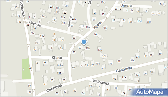 Kraków, Kijanki, 10a, mapa Krakowa