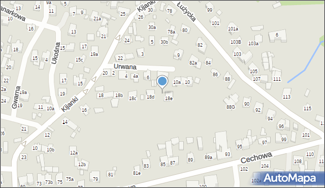 Kraków, Kijanki, 19e, mapa Krakowa