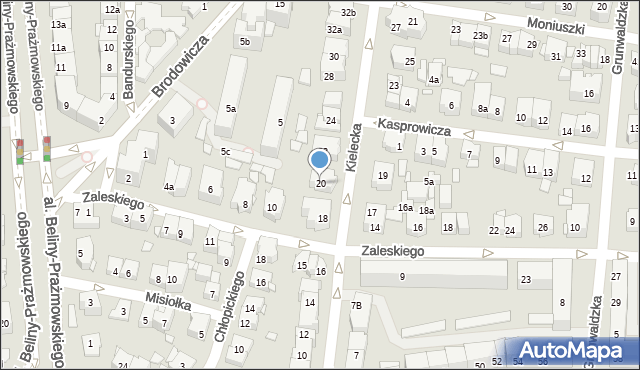 Kraków, Kielecka, 20, mapa Krakowa