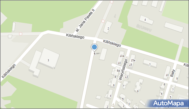 Krapkowice, Kilińskiego Jana, płk., 5, mapa Krapkowice