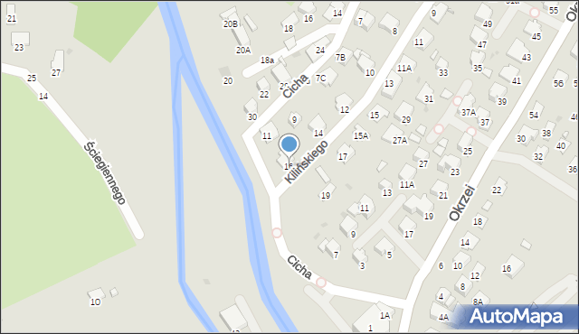 Krosno, Kilińskiego Jana, płk., 16, mapa Krosna