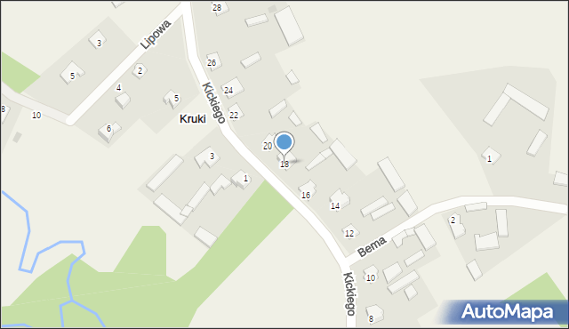 Kruki, Kickiego Ludwika, gen., 18, mapa Kruki