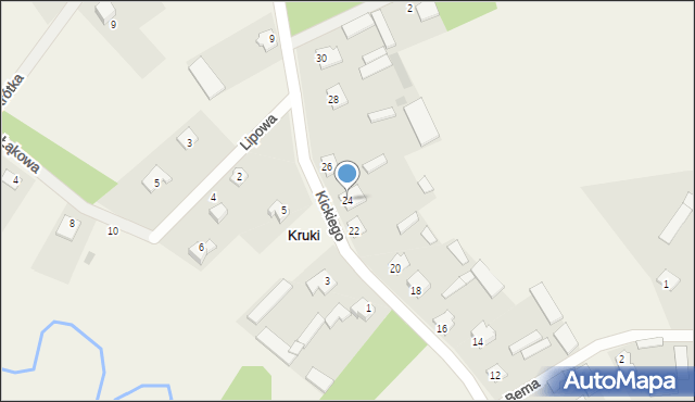 Kruki, Kickiego Ludwika, gen., 24, mapa Kruki