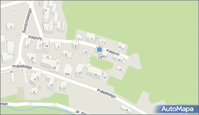 Krynica-Zdrój, Kiepury Jana, 12a, mapa Krynica-Zdrój