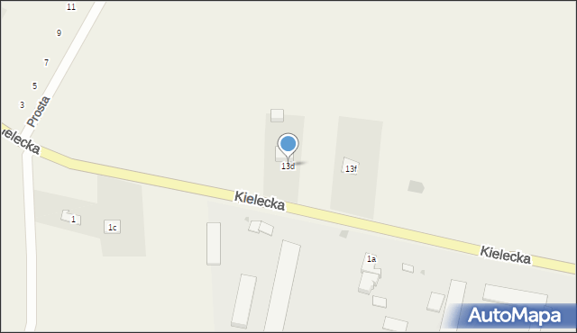 Kurzelów, Kielecka, 13d, mapa Kurzelów