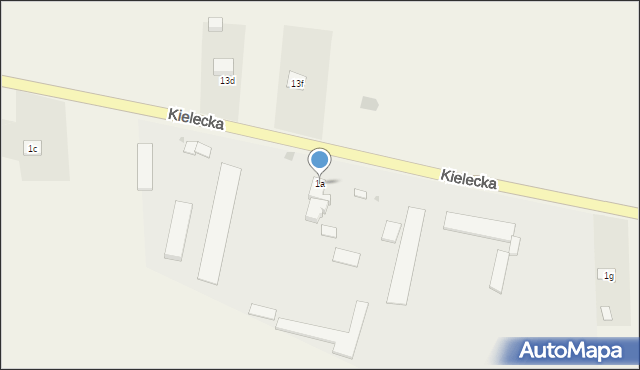 Kurzelów, Kielecka, 1a, mapa Kurzelów