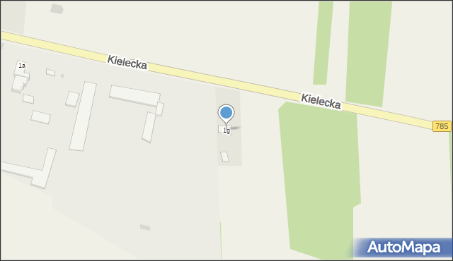 Kurzelów, Kielecka, 1g, mapa Kurzelów