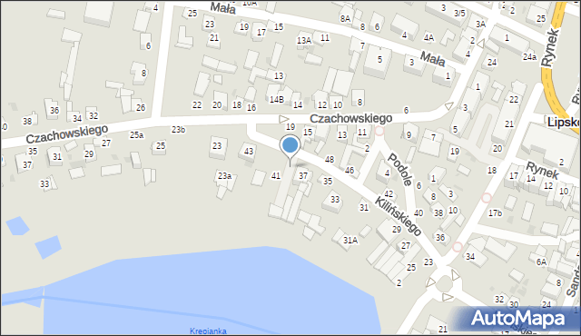 Lipsko, Kilińskiego Jana, płk., 39, mapa Lipsko