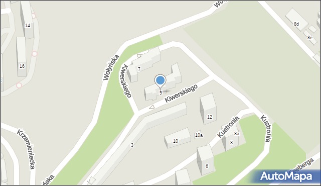 Lublin, Kiwerskiego Wojciecha, 5, mapa Lublina