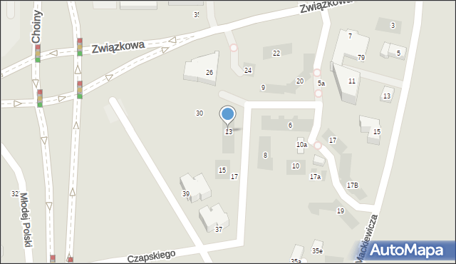 Lublin, Kisielewskiego Stefana, 13, mapa Lublina