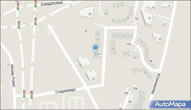 Lublin, Kisielewskiego Stefana, 15, mapa Lublina