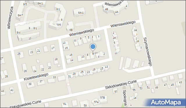 Lubliniec, Kisielewskiego Stefana, 6, mapa Lubliniec