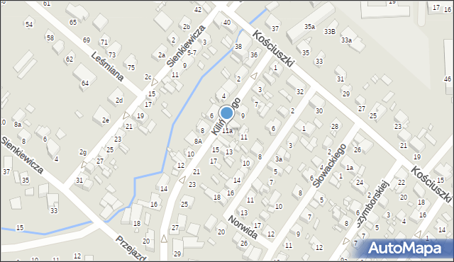 Luboń, Kilińskiego Jana, płk., 11a, mapa Luboń